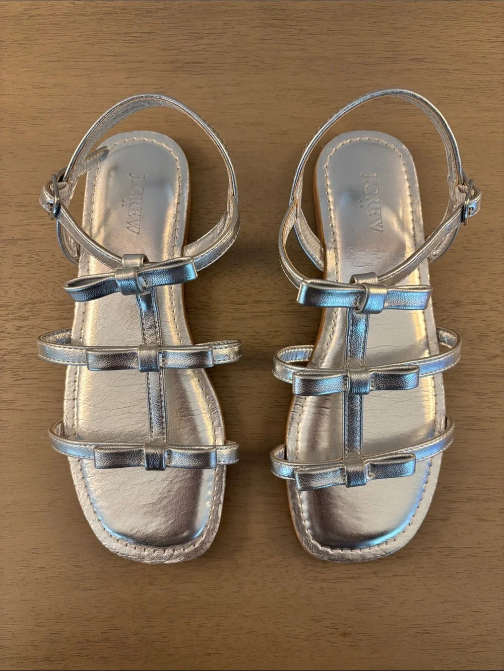 J. Crew Factory shiny silver